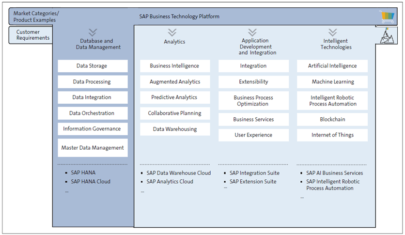 SAP Business Technology Platform Market Categories